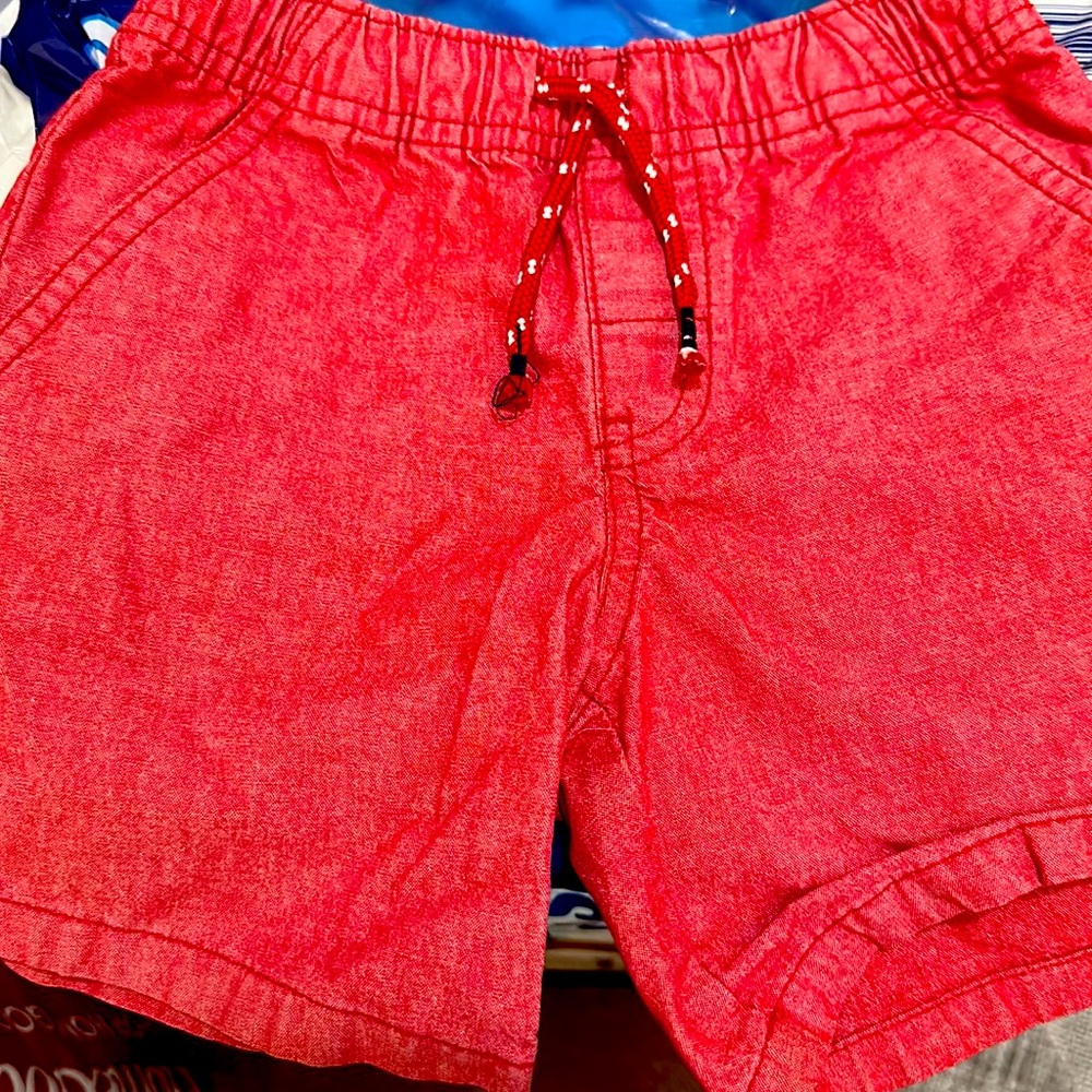 Cat & Jack Boys red drawstring shorts